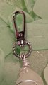 Seaglass Dangle / Key Fob ~ Frosty WHITE from MEXICO!