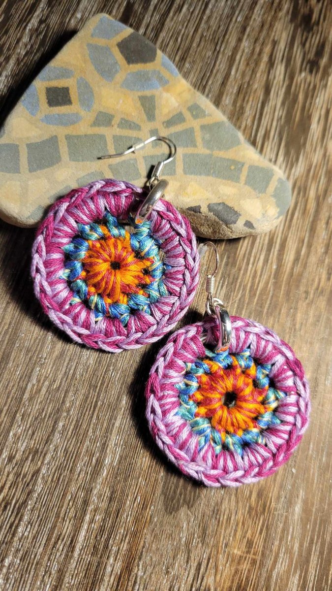 Micro-Crochet Mandala Earrings