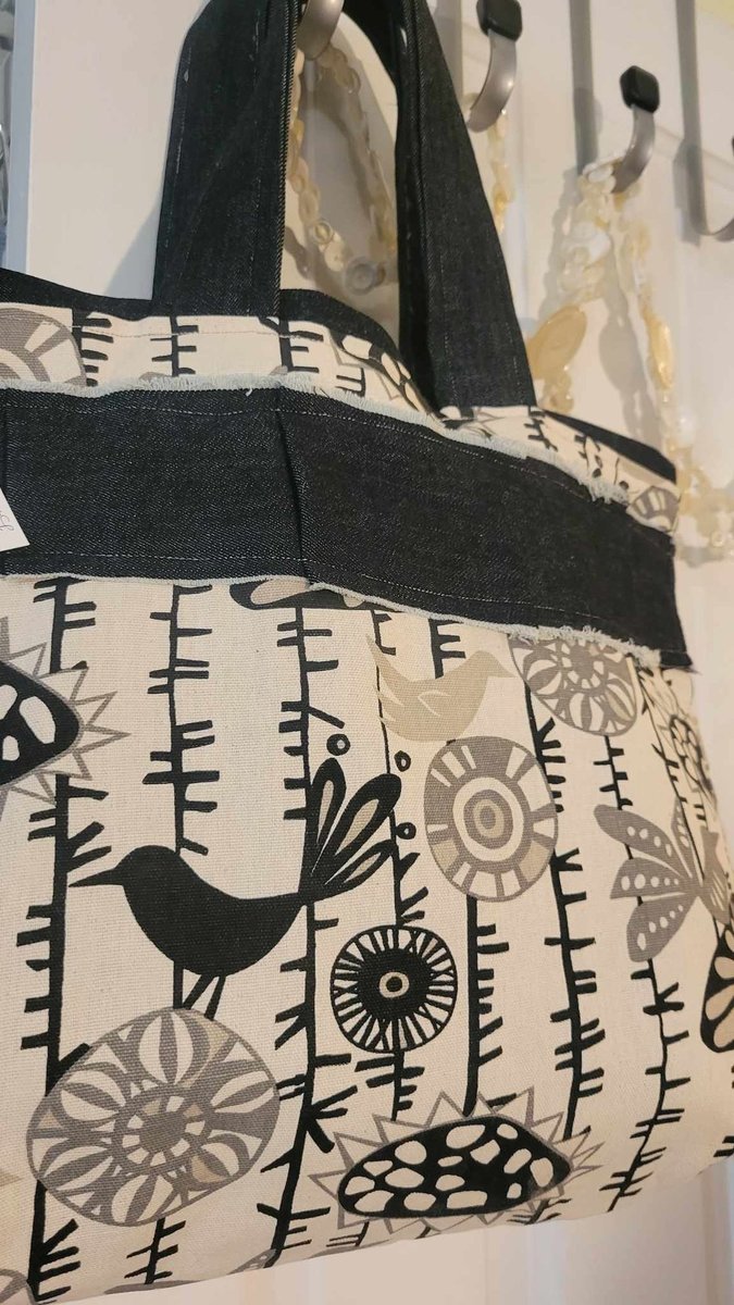 Canvas & Denim Bird Tote