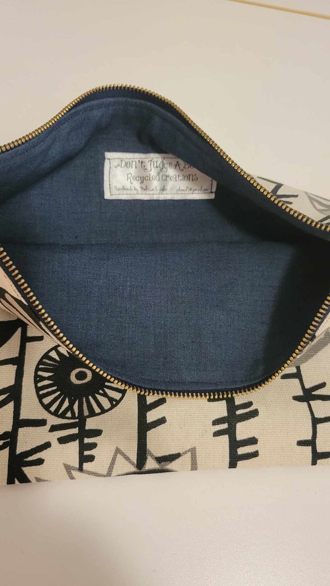 Canvas & Denim Zippered Pouch