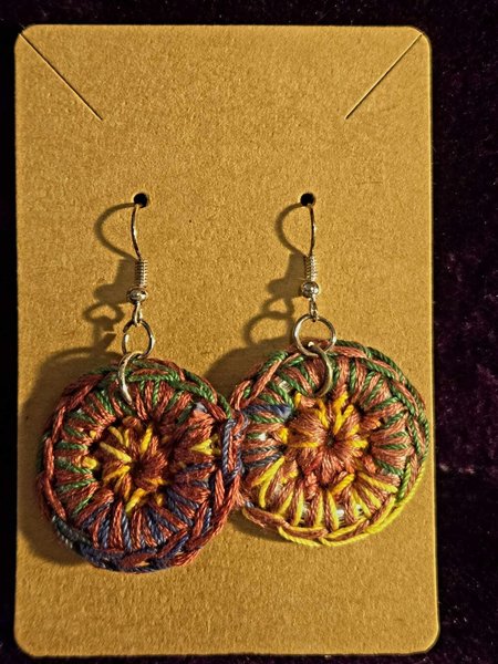 Micro-Crochet Mandala Earrings 